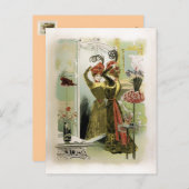 Modes van Parijs ~ Briefkaart / Uitnodiging / RSVP (Voorkant / Achterkant)