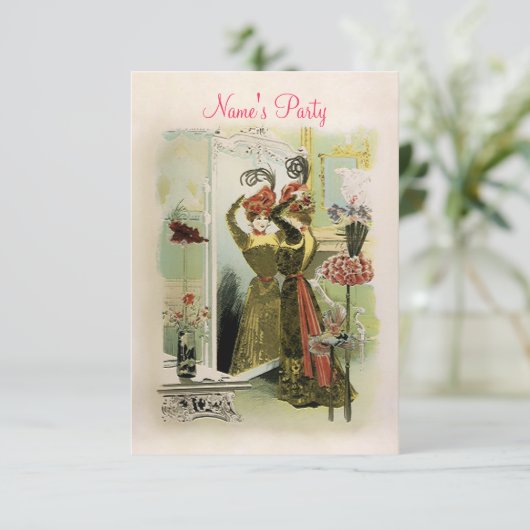 Modes van Parijs ~ Uitnodigingen / RSVP #18 (Staand voorkant)