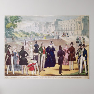 Modes voor de zomer 1840 poster