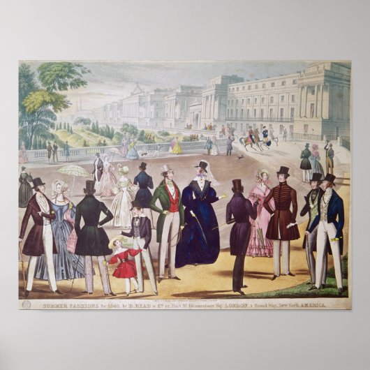 Modes voor de zomer 1840 poster (Voorkant)