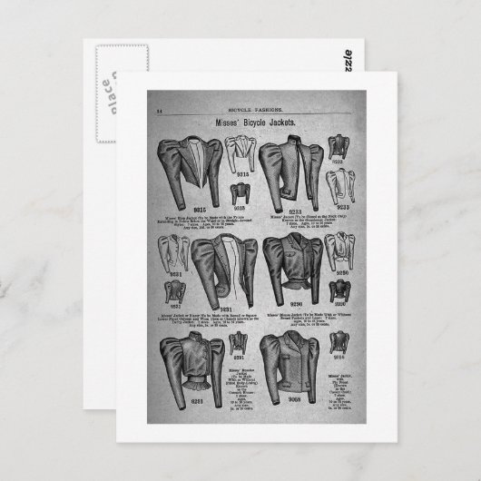 Modes voor fietsen1897 -  briefkaart (Voorkant / Achterkant)