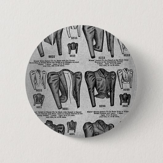 Modes voor fietsen1897 -  ronde button 5,7 cm (Voorkant)