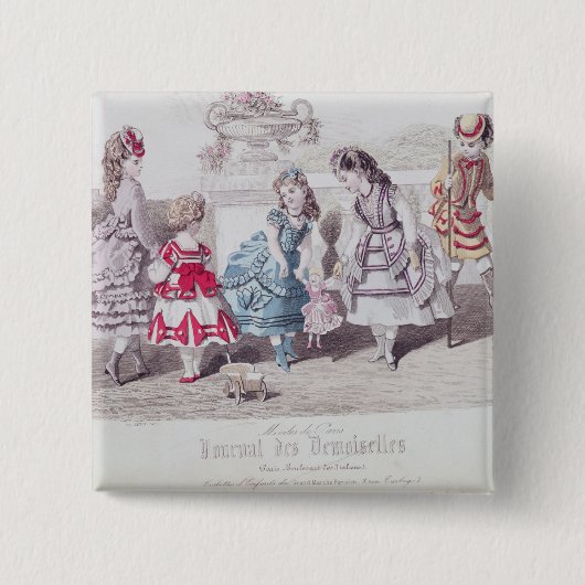 Modes voor meisjes, uit 'Journal des Vierkante Button 5,1 Cm (Voorkant)