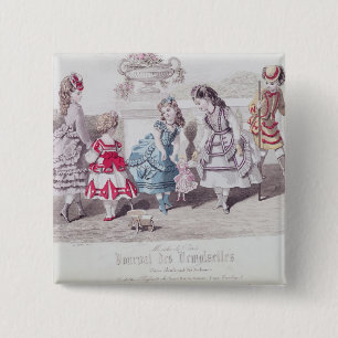 Modes voor meisjes, uit 'Journal des Vierkante Button 5,1 Cm