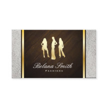 Modes / wit leder & hout / goudvormig