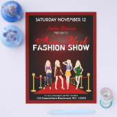 Modeshow Fashion Designer Rode Flyers (Enkel)