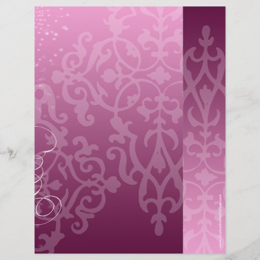 Modeshow Flyer, Roze Silhouette Werveling Flyer (Achterkant)