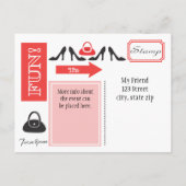 Modeshow Uitnodiging Briefkaart (Achterkant)