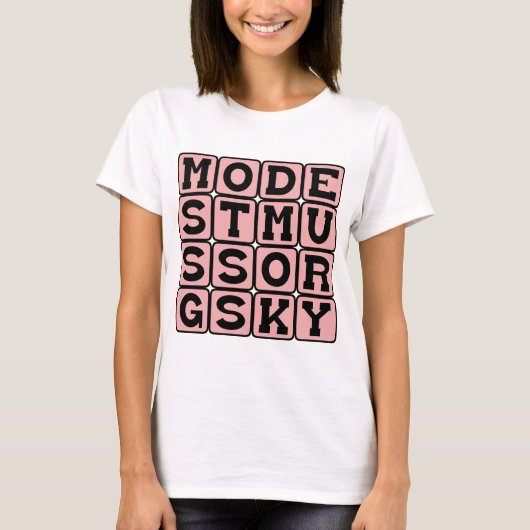 Modest Moessorgski, Russisch componist T-shirt (Voorkant)
