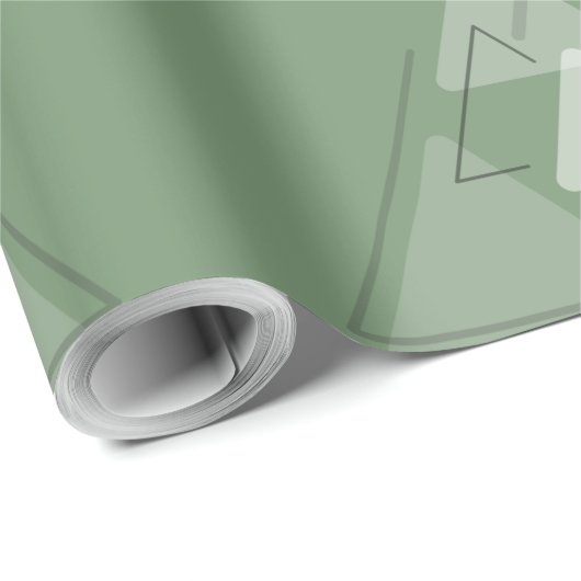 Modest Monochrome geometrische driehoeken Cadeaupapier (Rol Hoek)