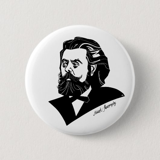 Modest Mussorgsky Ronde Button 5,7 Cm (Voorkant)