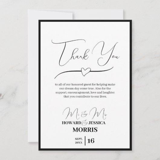 Modest White Bedankkaart (Voorkant)