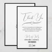 Modest White Bedankkaart (Voorkant / Achterkant)
