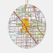 Modesto CA 1966 Map Keramisch Ornament (Links)