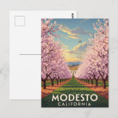 Modesto California Central Valley Briefkaart (Voorkant / Achterkant)