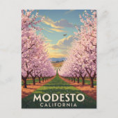 Modesto California Central Valley Briefkaart (Voorkant)