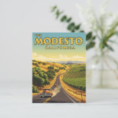 Modesto California Centrale Vallei Briefkaart (Staand voorkant)
