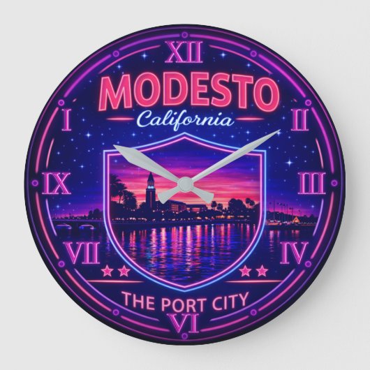 Modesto California Riverfront Grote Klok (Voorkant)