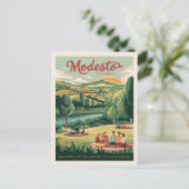 Modesto, Welkom in het hart van Californië Briefkaart (Staand voorkant)