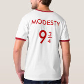 Modesty 9 3/4. Mannen korte hoes T-Shirt. T-shirt (Achterkant)