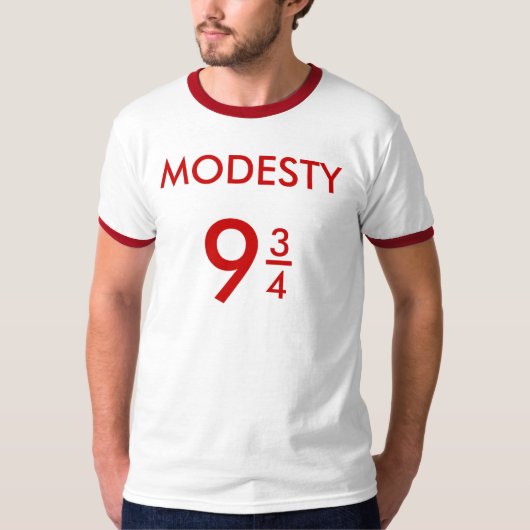 Modesty 9 3/4. Mannen korte hoes T-Shirt. T-shirt (Voorkant)