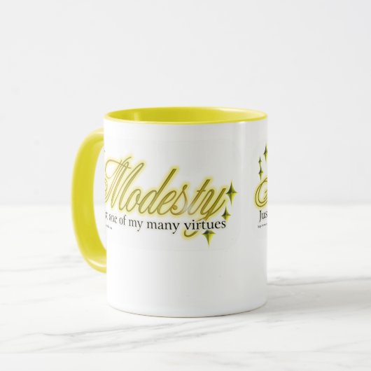 Modesty is een virtueel mok (Voorkant links)