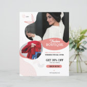 Modetemplate voor flyer voor boetiek (Staand voorkant)