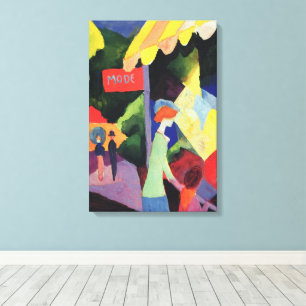Modevenster door August Macke, Vintage Fauvism Canvas Afdruk