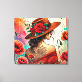 Modevrouw Canvas Afdruk (Voorkant)