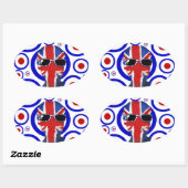 Modhead Retro sixties art Ovale Stickers (Vel)