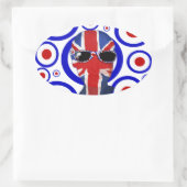 Modhead Retro sixties art Ovale Stickers (Tas)