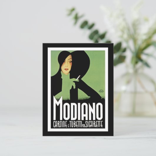 Modiano Cigarette Ad Briefkaart (Staand voorkant)