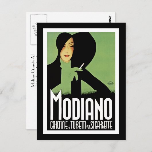 Modiano Cigarette Ad Briefkaart (Voorkant / Achterkant)