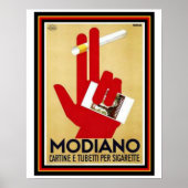  Modiano Cigarette Ad Poster 16 x 20 (Voorkant)