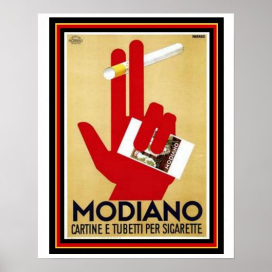 Modiano Cigarette Ad Poster 16 x 20 (Voorkant)