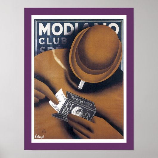Modiano Cigarette Paper Advertisement Poster (Voorkant)