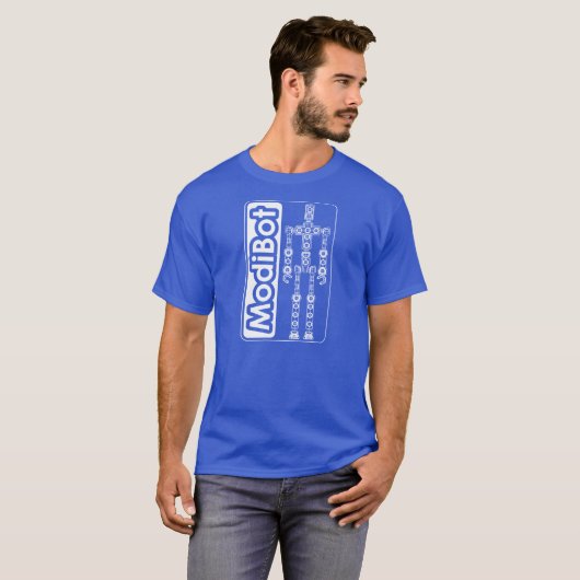 ModiBot "Bouw uw eigen" T-shirt voor actiefiguur (Voorkant volledig)