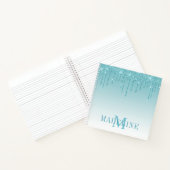 Modieus Aquaglitter Monogram Notitieboek (Binnen)