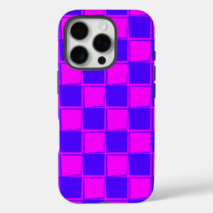 Modieus Checker Pattern Design iPhone 16 Pro Hoesje
