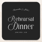 Modieus chic diner voor de repetitie kartonnen onderzetters (Voorkant)