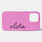 Modieus Eenvoudig Paarse Modern Monogram Script Case-Mate iPhone Case (Achterkant (horizontaal))