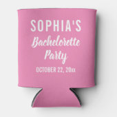 Modieus Elegant Roze Trouwfeest Favor voor Bruidsm Blikjeskoeler (Voorkant)