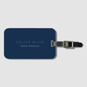 Modieus elegante navyblauw  bagagelabel