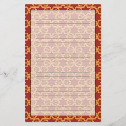 Modieus geometrisch ornament briefpapier (Voorkant)