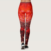Modieus met rood glitterontwerp leggings (Achterkant)