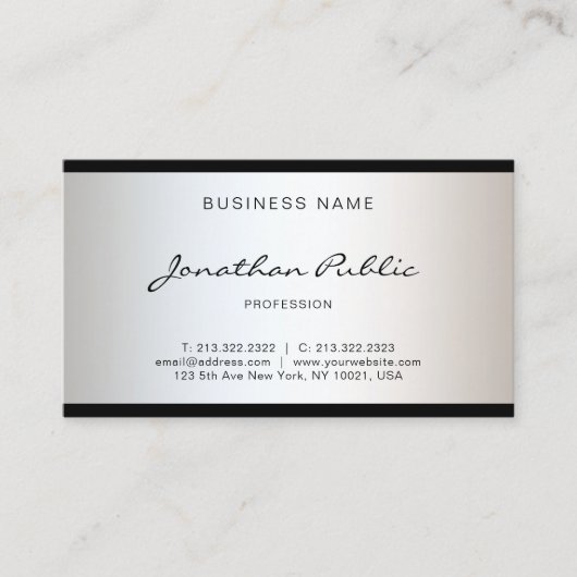 Modieus Modern Minimalistisch Ontwerp Eenvoudig Gl Visitekaartje (Voorkant)