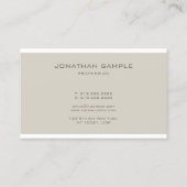 Modieus Monogram Modern Professioneel Ontwerp Visitekaartje (Achterkant)