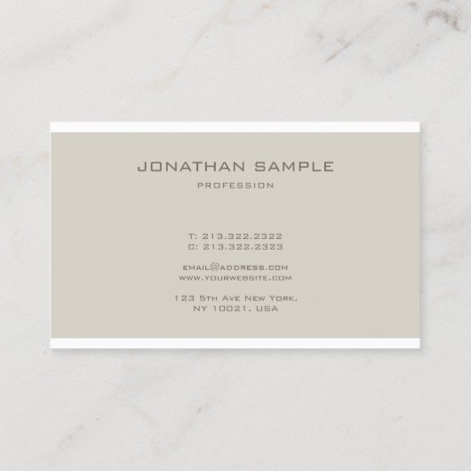 Modieus Monogram Modern Professioneel Ontwerp Visitekaartje (Achterkant)