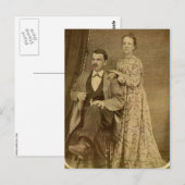 Modieus Pas getrouwd paar circa 1870 Briefkaart (Voorkant / Achterkant)