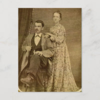 Modieus Pas getrouwd paar circa 1870
